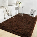 TWINNIS Super Soft Shaggy Rugs Fluffy Carpets, 6x9 Feet, Indoor Modern Plush Area Rugs for Living Room Bedroom Kids Room Nursery Home Decor, Upgrade Anti-Skid Rectangular Fuzzy Rug, Brown