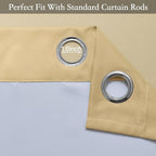 SimpleHome Ombre Room Darkening Curtains for Bedroom, Gradient Beige to Grey White Light Blocking Thermal Insulated Grommet Window Curtain/Drapes for Living Room,2 Panels, 52x84 inches Length