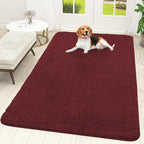 OLANLY Dog Door Mat for Muddy Paws 70x46, Absorbs Moisture and Dirt, Absorbent Non-Slip Washable Doormat, Quick Dry Chenille Mud Mat, Entry Indoor Entryway Carpet for Inside Floor, Caramel Russet