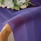 Chyhomenyc Purple Sheer Curtains 54 Inch Long 2 Panels, Light Filtering Rod Pocket Voile Short Curtains Drapes for Living Room Bedroom Small Windows, 42Wx54L Inches