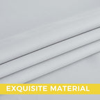 NICETOWN Room Darkening Draperies Curtains Panels, 2 Panels Greyish White W52 x L102