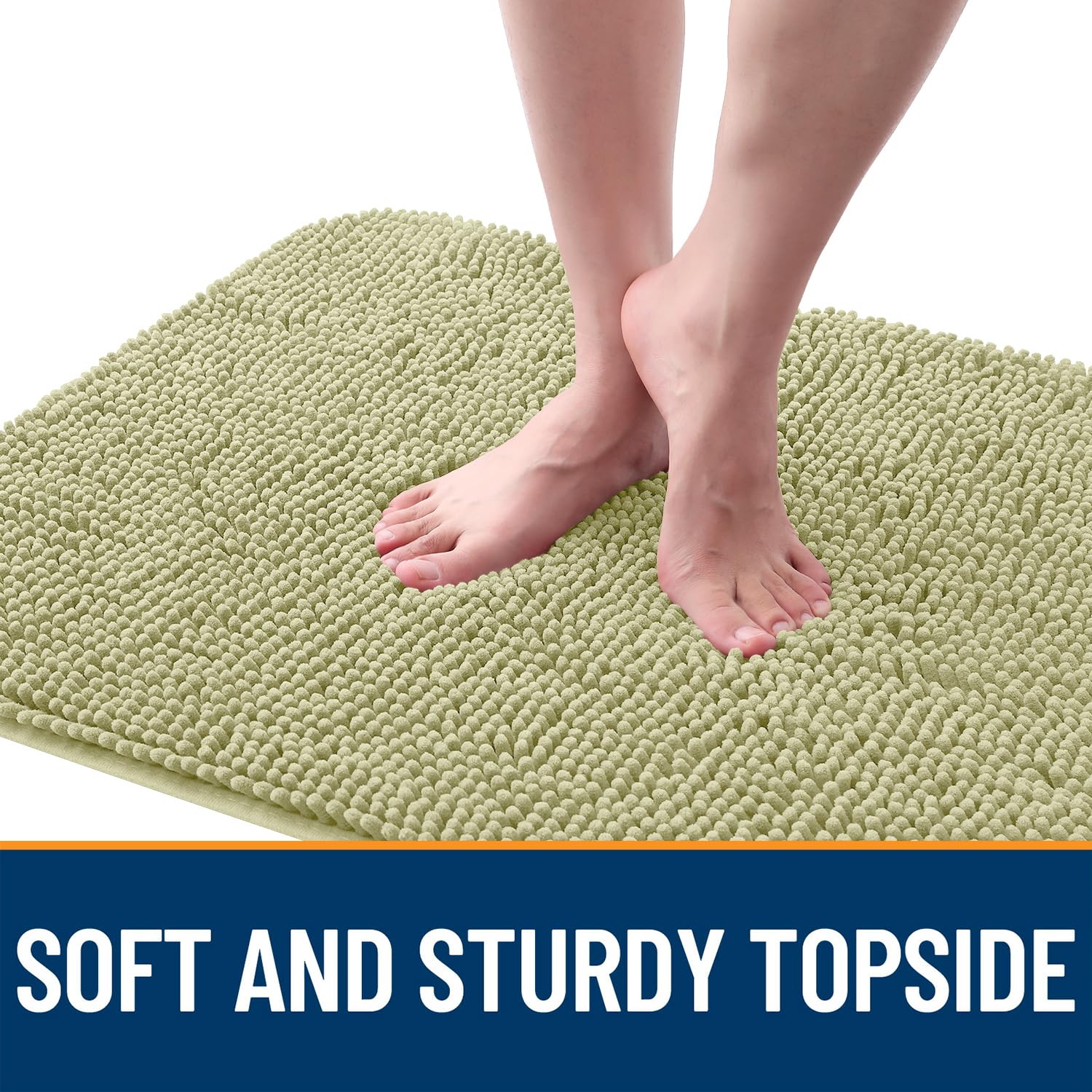 OLANLY Dog Door Mat for Muddy Paws 44x32, Super Absorbent Chenille Mud Mat