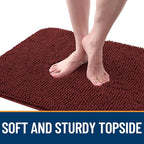 OLANLY Dog Door Mat for Muddy Paws 59x32, Super Absorbent Chenille Mud Mat