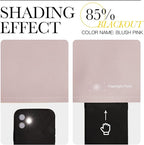 NICETOWN Modern Blackout Curtains Noise Reducing, Blush Pink, 2 Panels, W42 x L54, Thermal Insulated and Privacy Room Darkening Drape Panels for Boy's Guest Room Door Small Short Window