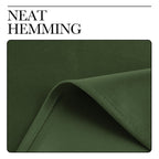 NICETOWN Dark Green Blackout Cafe Satin Curtains for Small Windows, 42" Wide by 63" Long, 2 Panels, Grommet Noise Reducing Faux Silk Blackout Drapes for Dining Room