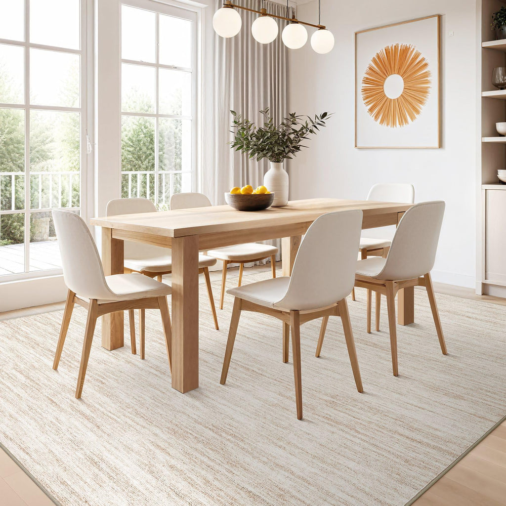 Nakagishi Boho 8x10 Area Rug Living Room Rugs Machine Washable Beige