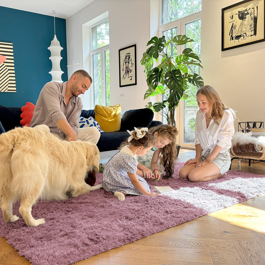 OLANLY 2x5 Machine Washable Runner Rugs for Hallway, Soft Fluffy Shaggy Bedside Rugs for Bedroom, Living Room, Indoor Floor Carpet for Kids Girls and Boys, Nursery Rooms, Home Decor Aesthetic, Blush