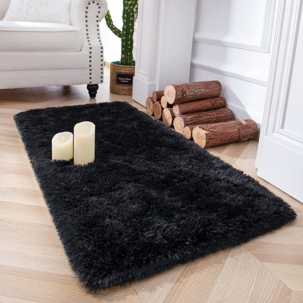 Chicrug Soft Runner Rug for Bedroom Living Room Plush Fluffy Rug 2x3