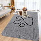 Smiry Dog Door Mat for Muddy Paws, Absorbent Non Slip Dirt Trapper, 59x35