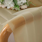 OWENIE Gold Sheer Curtains 72 Inches Long 2 Panels Set, Transparent Light Filtering Sheer Curtain Rod Pocket Clear Drapes for Living Room Bedroom Window Sliding Glass Door, Each 42 x 72 Inch, Gold