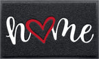 CozyBounty Black Door Mat Welcome Mats Home Non-Slip Doormat for Entryway Low-Profile Floor Mat for Yard, Garage, High Traffic Areas (32"x20", Black)