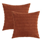 MIULEE Fall Decorative Throw Pillow Covers 18x18 Dark Rust Pack of 2