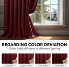 Deconovo Blackout Curtains for Bedroom, Living Room Curtains 63 Inches Long