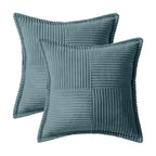 MIULEE Decorative Throw Pillow Covers for Couch 18x18 Inch Dusty Blue