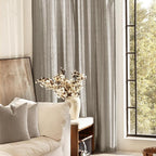 Taupe Linen Curtains 90 inches Long for Living Room Back Tab Rustic Farmhouse Semi Sheer Light Filtering Window Curtain Dining Room Soft Thick Flax Linen Textured Drapes Burlywood Birch Dark Brown