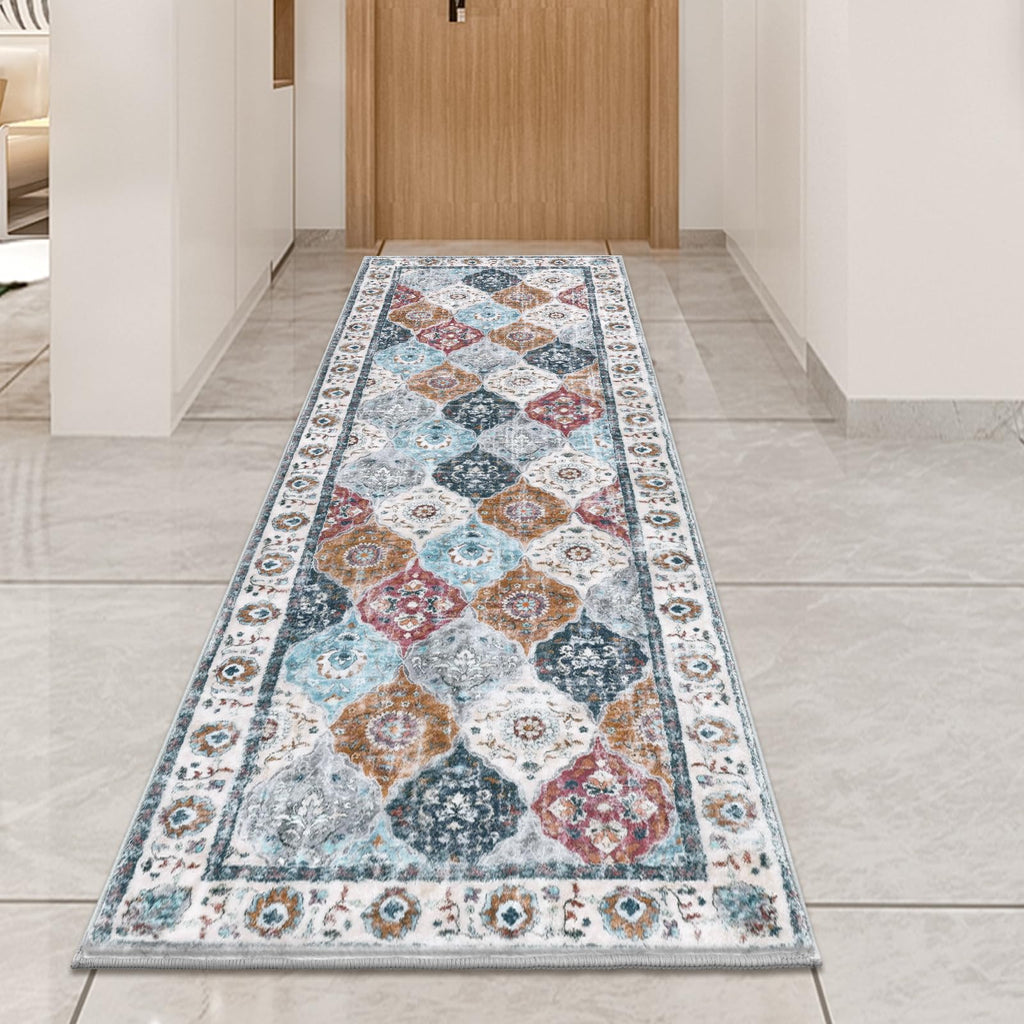 HEBE Hallway Runner Rug 2'x6', Washable Non Slip Kitchen Rug Runner