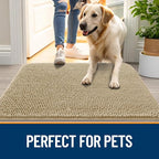 OLANLY Dog Door Mat for Muddy Paws 24x16, Super Absorbent Chenille Mud Mat