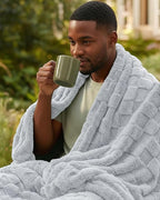 Utopia Bedding Cool Grey Checkered Fleece Queen Blanket for Couch or Bed, Soft Plush Cozy Blanket for Women and Men, Ultra Comfy Travel-Friendly Bed Throws for Relaxation, 90x90 Inches