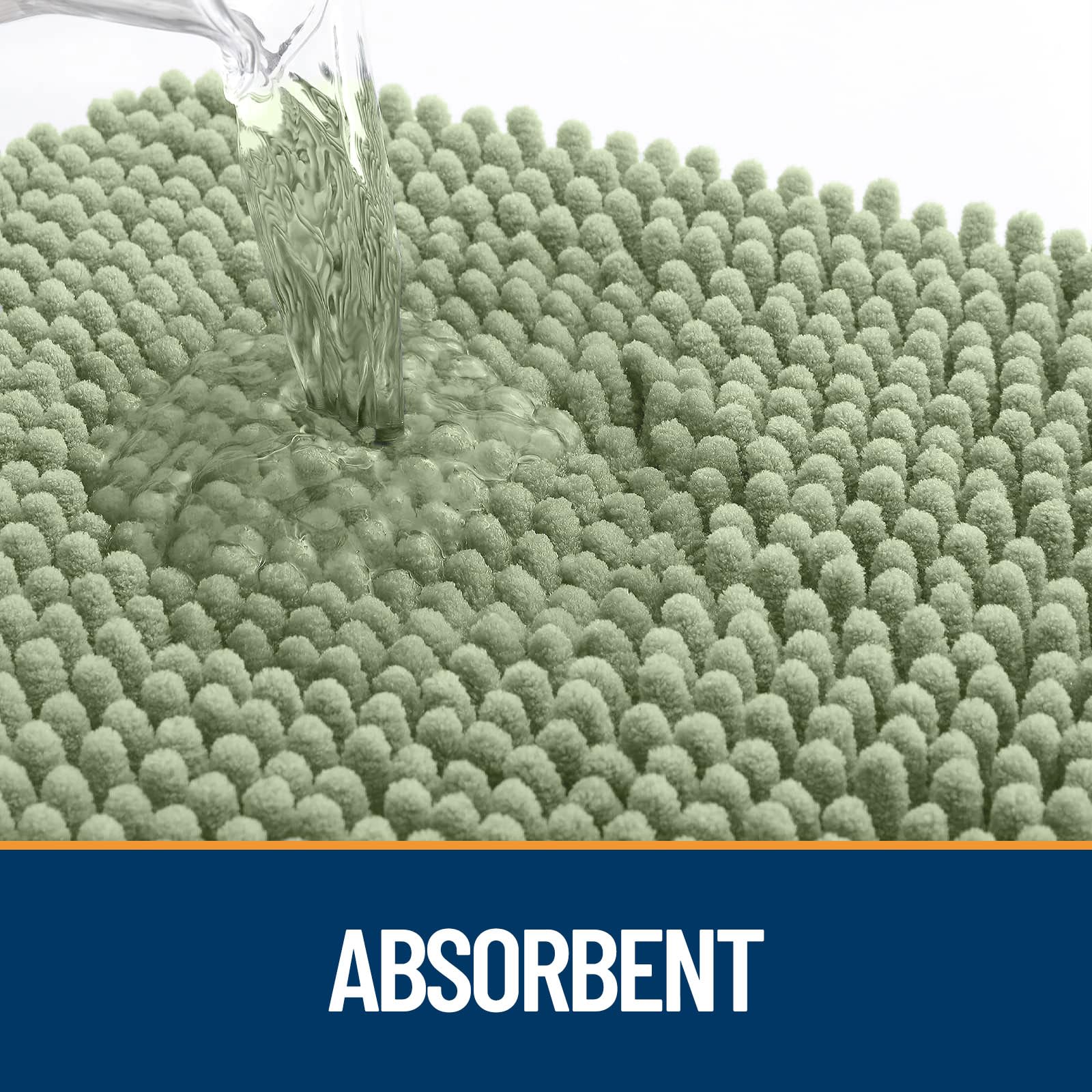 OLANLY Dog Door Mat for Muddy Paws 54x32, Super Absorbent Chenille Mud Mat
