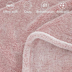 Exclusivo Mezcla Plush Fuzzy Fleece Bed Blanket King Size, Super Soft, Fluffy and Warm Blankets for Couch, Bed, All Season (Mixed Pink, 90x104 inches)