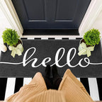 EARTHALL Funny Hello Mats Outside/Inside 59"x24", Front Door Mat Outdoor Entrance, Indoor Outdoor Mats for Home Entrance, Funny Doormat Outside/Inside Entry, Front Porch Decor for Farmhouse