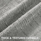 decorUhome Neutral Grey Chenille Throw Pillow Covers 20x20 Set of 2 Textured Soft Cozy Slubby Couch Pillow Covers Modern Farmhouse Boho Decorative Pillow Cases for Bed Sofa Living Room