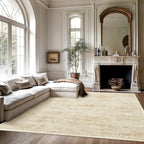 Soalmost Washable Area Rug 8x10 Large Soft Living Room Rugs Beige/Ivory