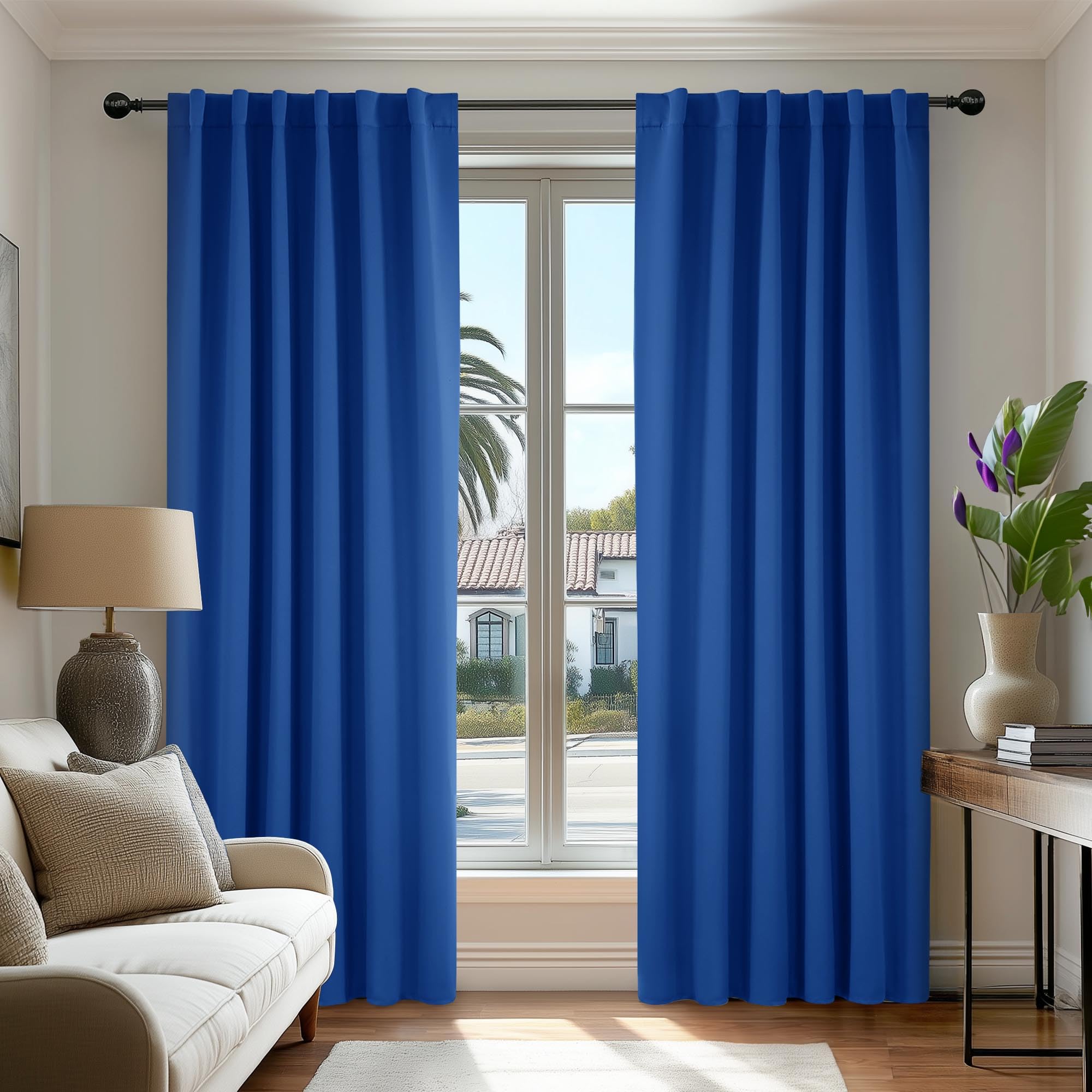 Deconovo Blackout Curtains for Bedroom, Living Room Curtains 84 Inches Long