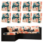DREAHOTEXTIL 8Pcs Outdoor Cushion Covers, Elastic Patio Cushion Covers