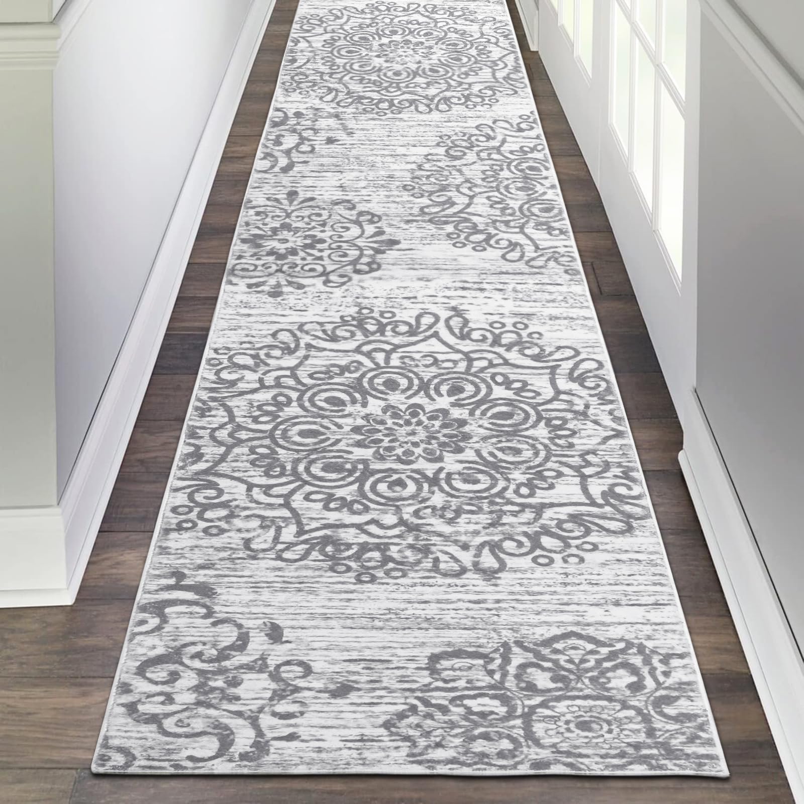 HEBE Hallway Runner Rug 2'x10', Washable Non Slip Kitchen Rug Runner