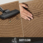 HIYARD Sturdy Front Door Mat, Absorbent Muddy Dirt Resist Welcome Door Mats Outdoor Indoor, Stain and Fade Resistant, Non-Slip Backing Entry Mat Low Profile Doormat for Entryway, 36×24, Brown