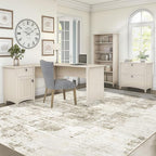 XLUEZ 6x9 Area Rugs for Living Room, Washable Modern Abstract Large Area Rug Neutral Soft Non Slip Kids Rug Stain Resistant Indoor Carpet for Bedroom Nursery Dining Room Playroom(BeigeBrown, 6'x9')
