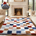 Ophanie Area Rugs for Living Room Bedroom, Washable Non-Slip Fluffy Soft Grey Shag Carpet, Indoor Floor Gray 4x6 Fuzzy Shaggy Living Room Plush Rug for Kids Home Dorm Decor Aesthetic