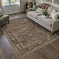 WondRg 4x5 Dark Brown Vintage Area Rug