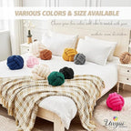 Uvvyui Knot Pillow Ball, Soft Home Decorative Round Throw Pillow, Handmade Knotted Plush Pillow, Round Boucle Pillow Cushion (8.6 Inches Dusty Purple)