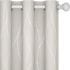 Deconovo Living Room Curtains 45 Inches Long, Blackout Curtains for Bedroom