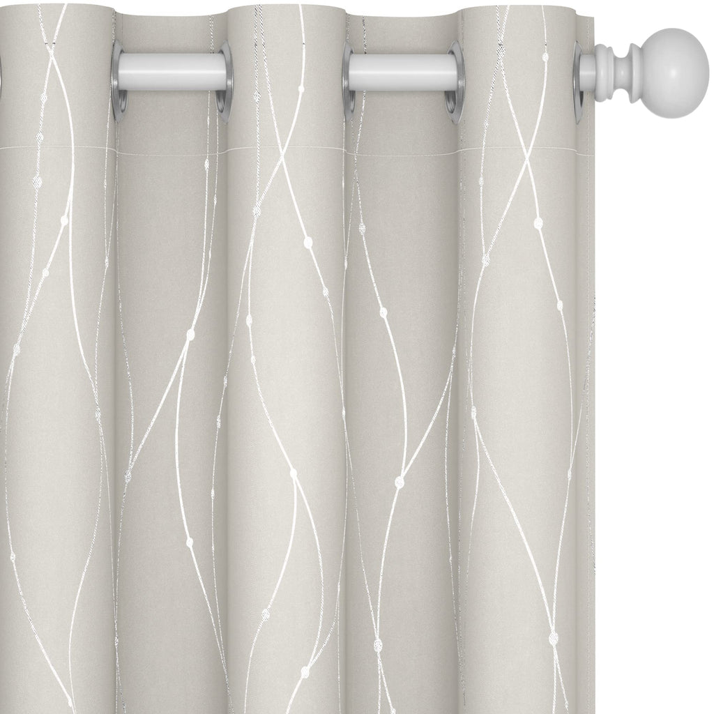Deconovo Living Room Curtains 54 Inches Long, Blackout Curtains for Bedroom