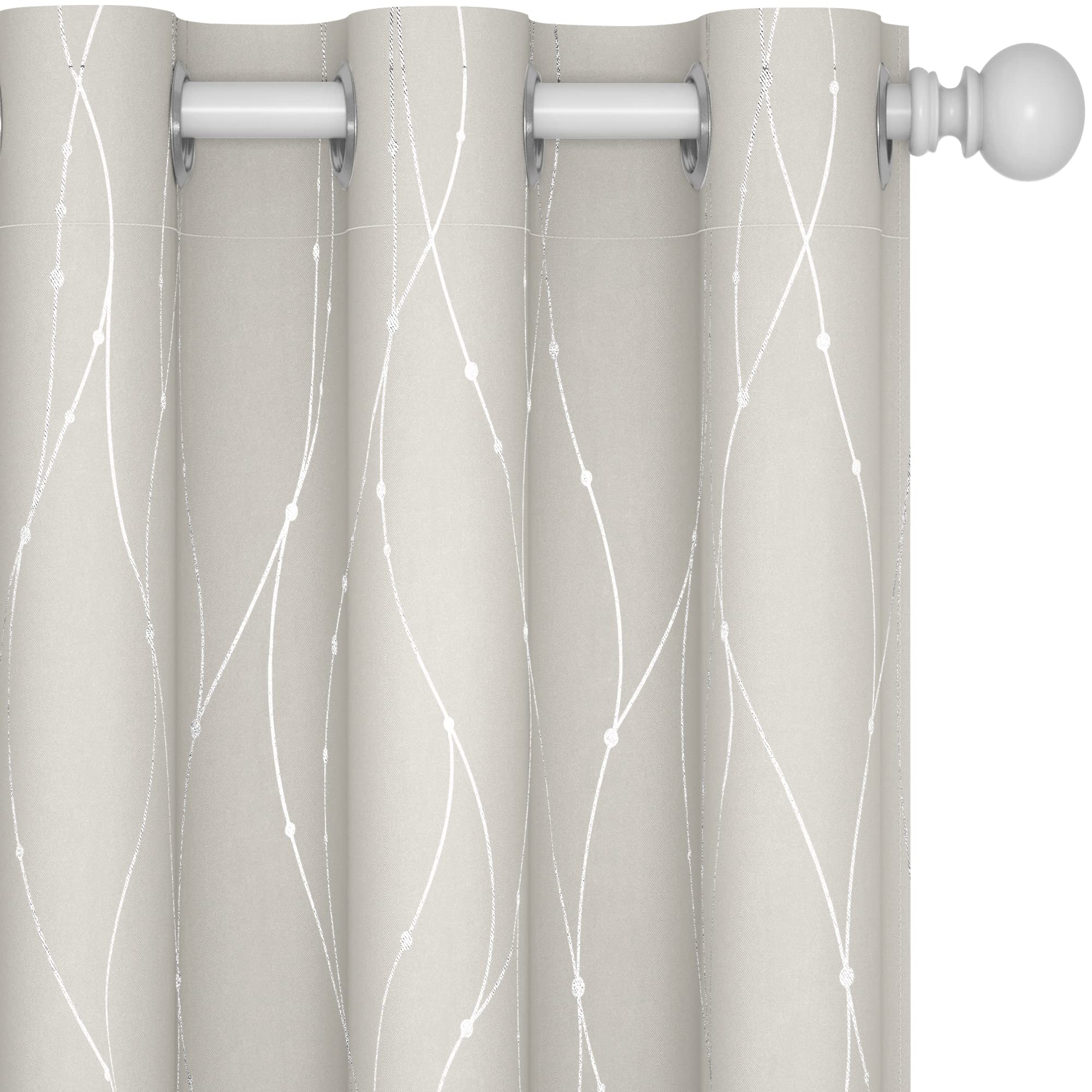 Deconovo Living Room Curtains 54 Inches Long, Blackout Curtains for Bedroom