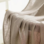 MIULEE Taupe Grey Linen Curtains 108 Inches Long 2 Panels for Bedroom Living Room, Soft Linen Textured Window Drapes Semi Sheer Light Filtering Back Tab Rod Pocket Farmhouse Modern Burlap Look Decor