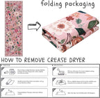 Rugcomf Runner Rug for Hallways Kitchen Rug Non Slip 2'6''x8' Washable Runner Rugs with Rubber Backing Soft Floral Carpet Runner for Hallways, Kitchen, Laundry, Bedroom, Bathroom(Pink)