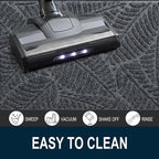 Colorxy Waterproof Doormat, Sturdy Natural Rubber Front Indoor Mat, Non Slip Low Profile Indoor Outdoor Door Mats, Stain and Fade Resistant Floor Mat, Easy Clean Patio Entrance Mat, 71''x47'', Grey