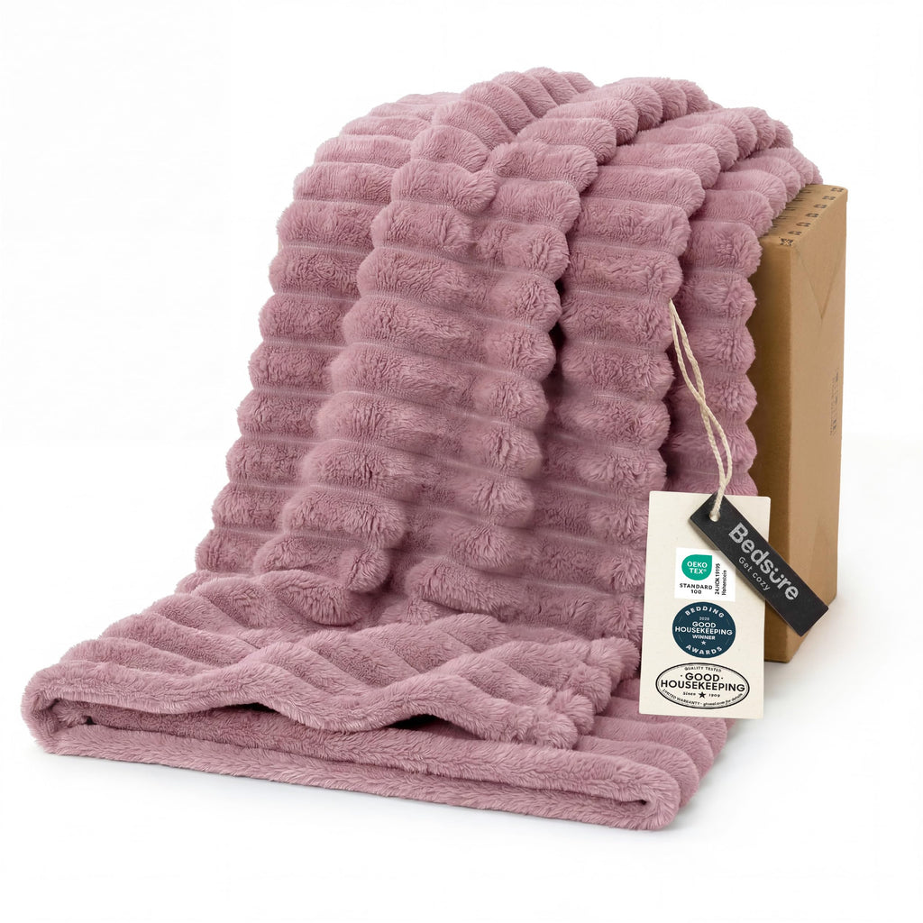 Bedsure Soft Twin Blanket for Bed Decor Gifts Grey 60"x80"