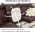 Sofa Covers Couch Covers for Sofa Pet Friendly Couch Cushion Covers Universal Sofa Covers Washable Stretch Slipcovers for Sectional Sofa (Texture Brown, Large Single Seat Cover)