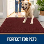 OLANLY Dog Door Mat for Muddy Paws 59x32, Super Absorbent Chenille Mud Mat