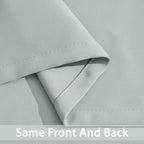 Yakamok Light Grey Room Darkening Curtains 96 inch Sliding Door Drapes