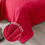 Exclusivo Mezcla Soft Large Fleece Throw Blanket for Couch, Red