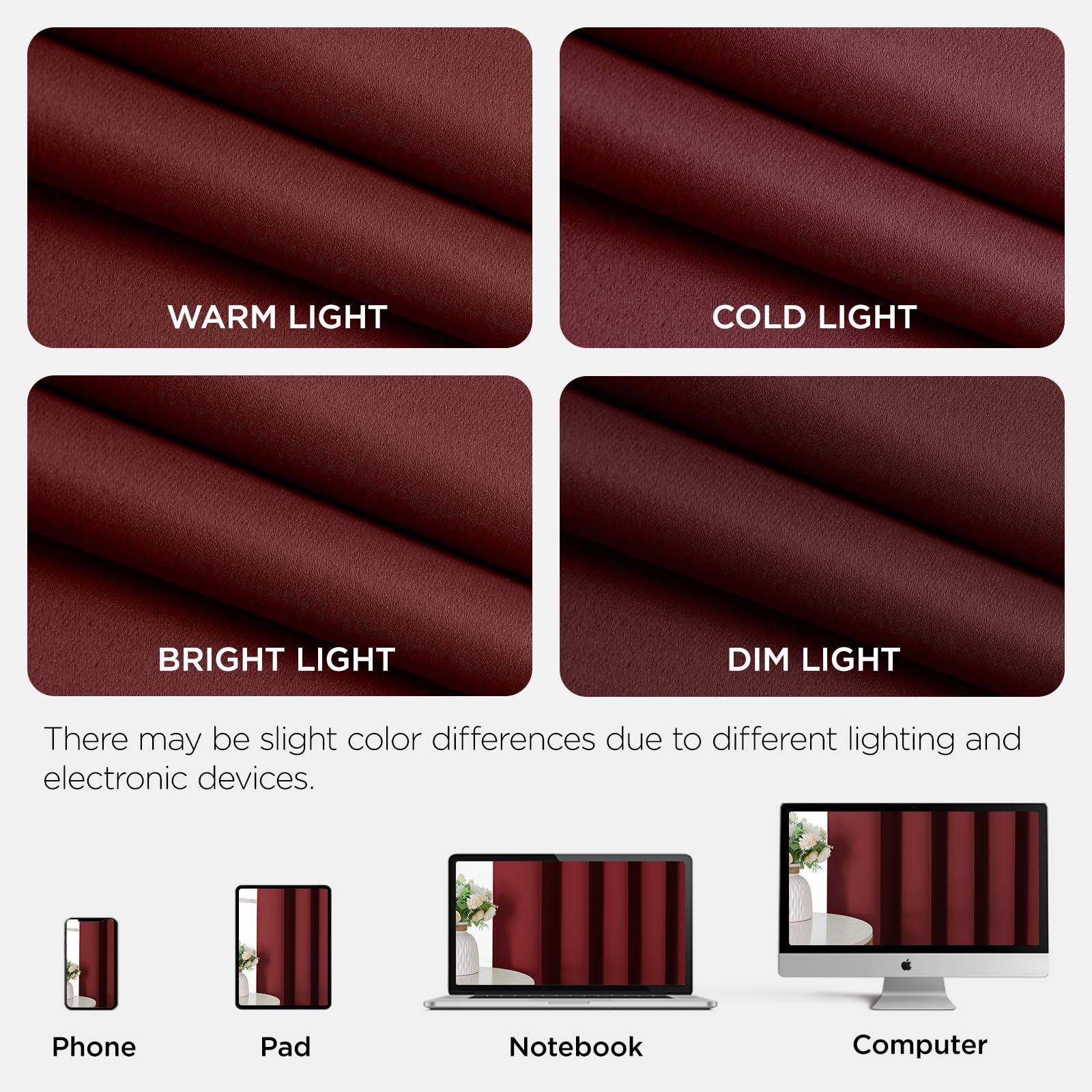 Joydeco Blackout Patio Sliding Door Curtains, Privacy Room Divider Curtains