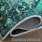 SERISSA 3x5 Washable Non Slip Boho Area Rug for Bedroom，Teal