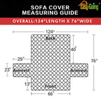 Easy-Going Reversible Couch Cover for 3 Cushion Sofa, Large Brown/Beige