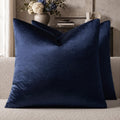 GIGIZAZA Navy Velvet Pillow Covers 22x22 Decorative Pillows Pack of 2